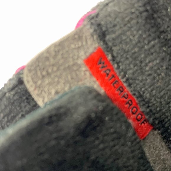 Sorel Emelie‎ Waterproof Black Suede with Lavender Accents Combat Boots - Picture 6 of 11